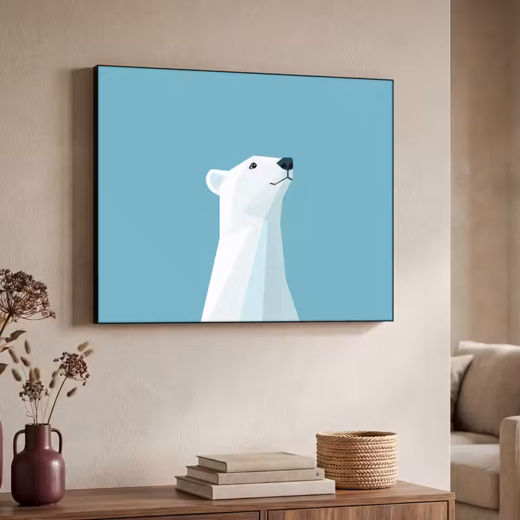 Art Frame - Ijsbeer - Lichtblauw - Minimalistisch — 4