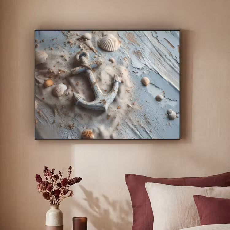 Art Frame - Anker - Hout - Schelpen - Zand — 2