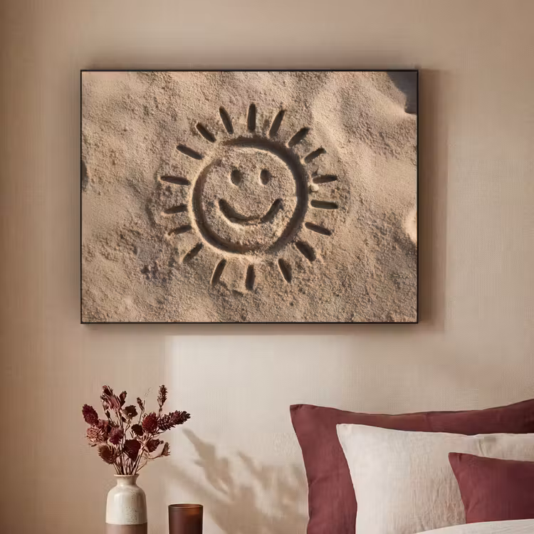 Art Frame - Gezichtje - Zon - Zand - Getekend — 2