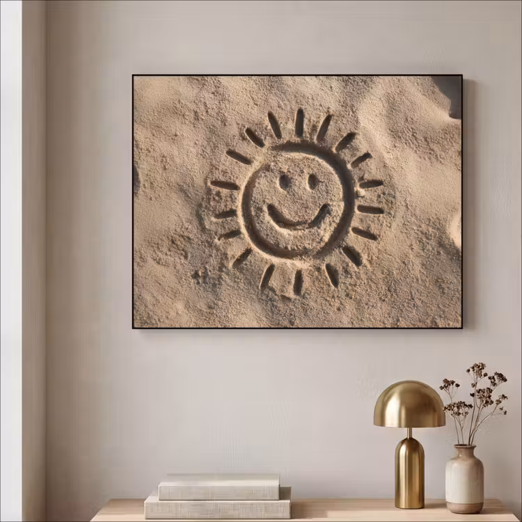 Art Frame - Gezichtje - Zon - Zand - Getekend — 3