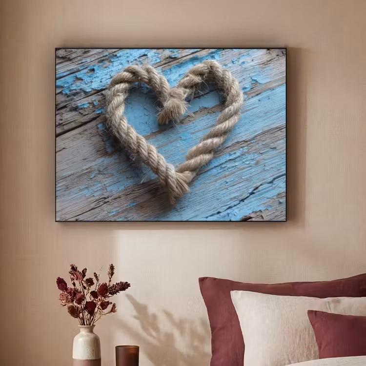 Art Frame - Hart - Touw - Hout - Rustiek — 2