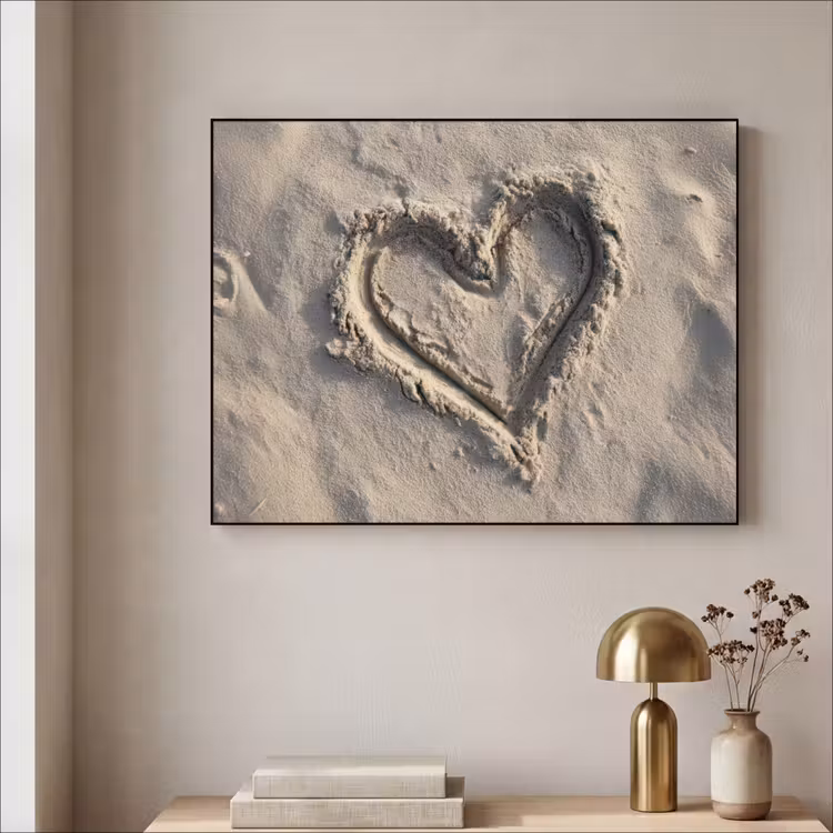Art Frame - Hartvorm - Getekend - Beige - Zand — 3