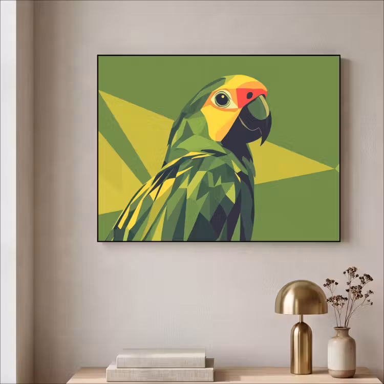 Art Frame - Papegaai - Groen - Snavel - Abstract — 3