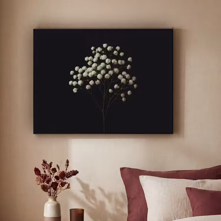 Art Frame - Gipskruid - Bloemetjes - Wit - Minimalistisch — 2