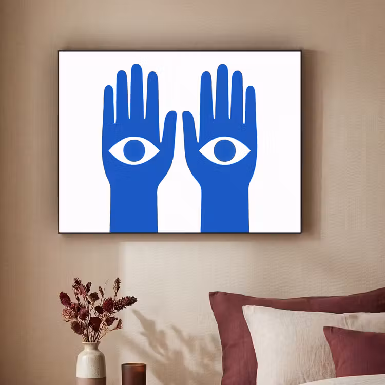 Art Frame - Handen - Twee - Ogen - Blauw — 2