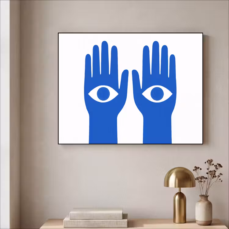 Art Frame - Handen - Twee - Ogen - Blauw — 3