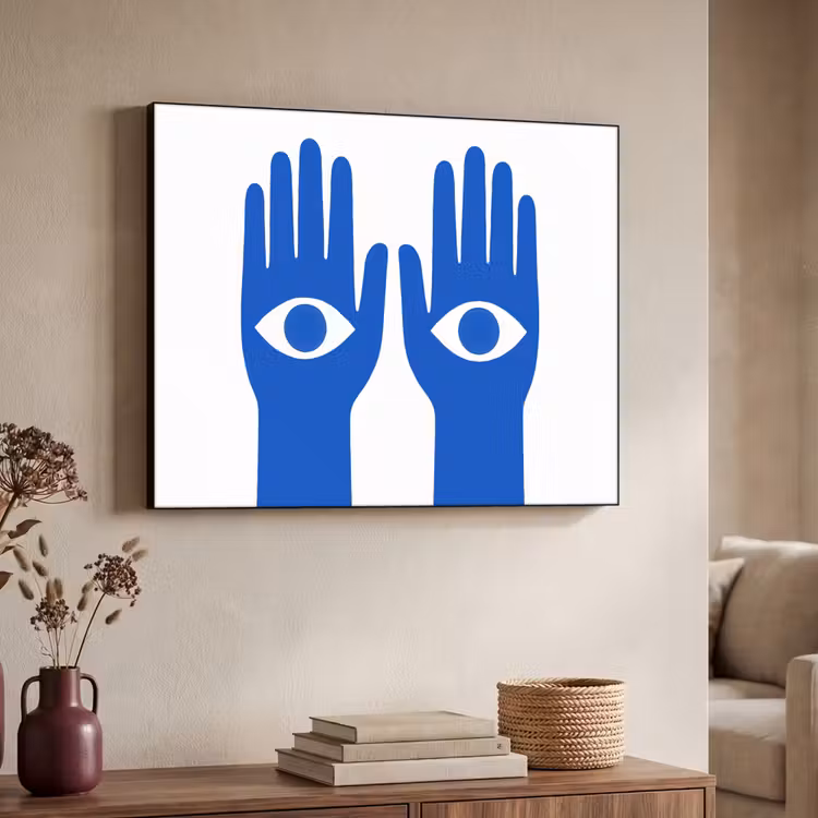 Art Frame - Handen - Twee - Ogen - Blauw — 4