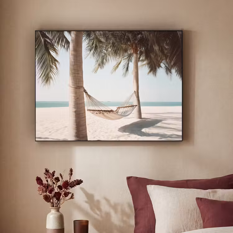 Art Frame - Hangmat - Palmbomen - Strand - Zee — 2