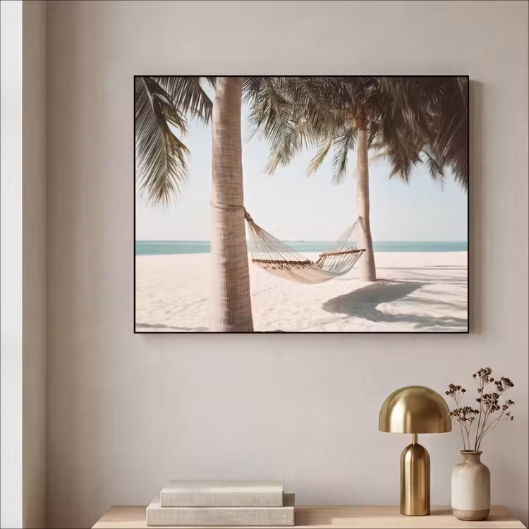 Art Frame - Hangmat - Palmbomen - Strand - Zee — 3