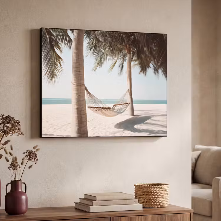 Art Frame - Hangmat - Palmbomen - Strand - Zee — 4