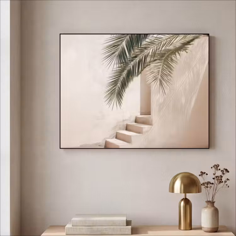 Art Frame - Palmboom - Schaduw - Trap - Beige — 3