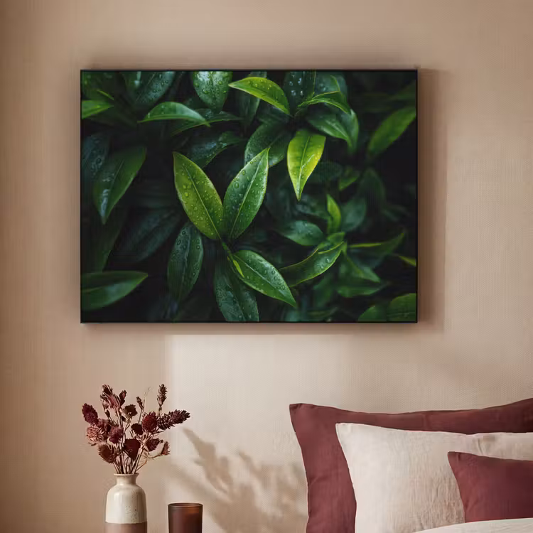 Art Frame - Bladeren - Regendruppels - Licht - Groen — 2