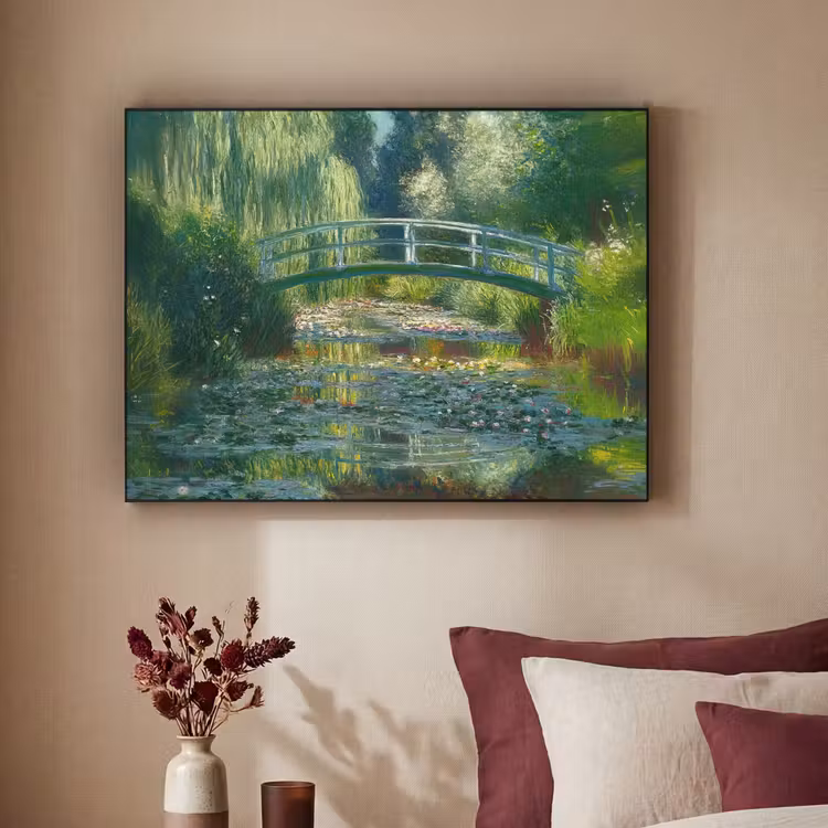 Art Frame - Brug - Hout - Vijver - Waterlelies — 2