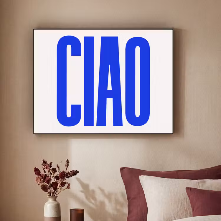 Art Frame - Ciao - Hoofdletters - Blauw - Minimalistisch — 2