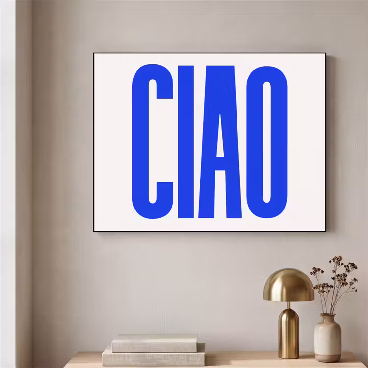 Art Frame - Ciao - Hoofdletters - Blauw - Minimalistisch — 3