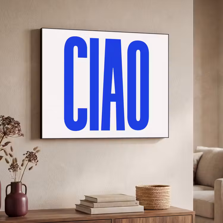 Art Frame - Ciao - Hoofdletters - Blauw - Minimalistisch — 4