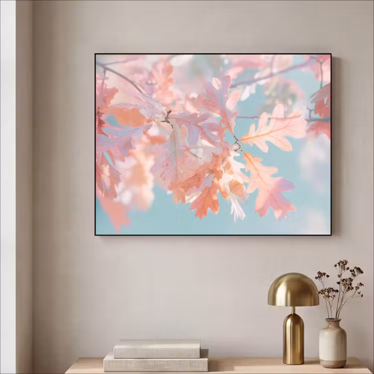 Art Frame - Eikenbladeren - Takken - Roze — 3