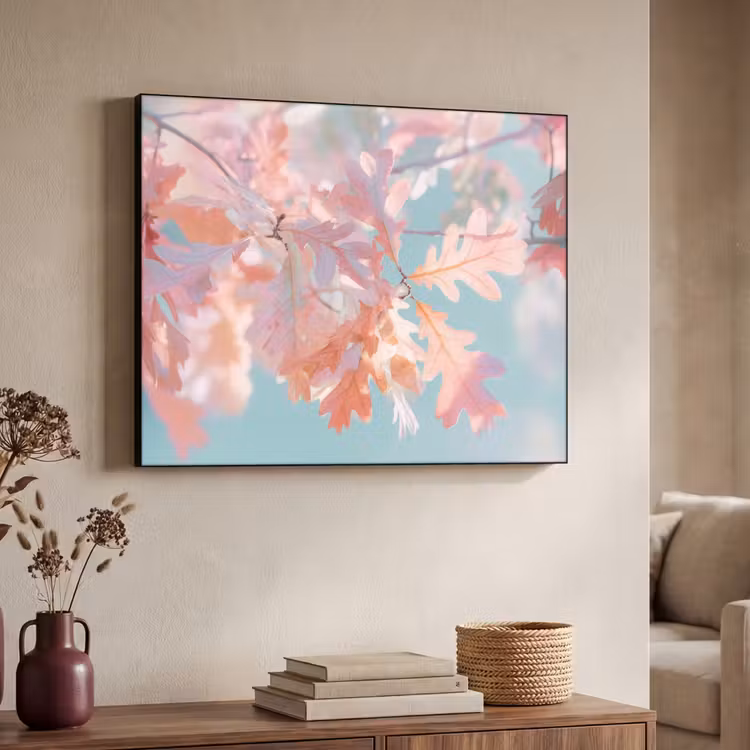 Art Frame - Eikenbladeren - Takken - Roze — 4