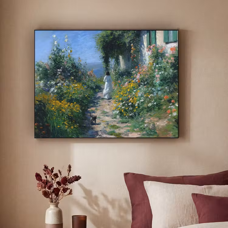 Art Frame - Kat - Vrouw - Bloemen - Huis — 2
