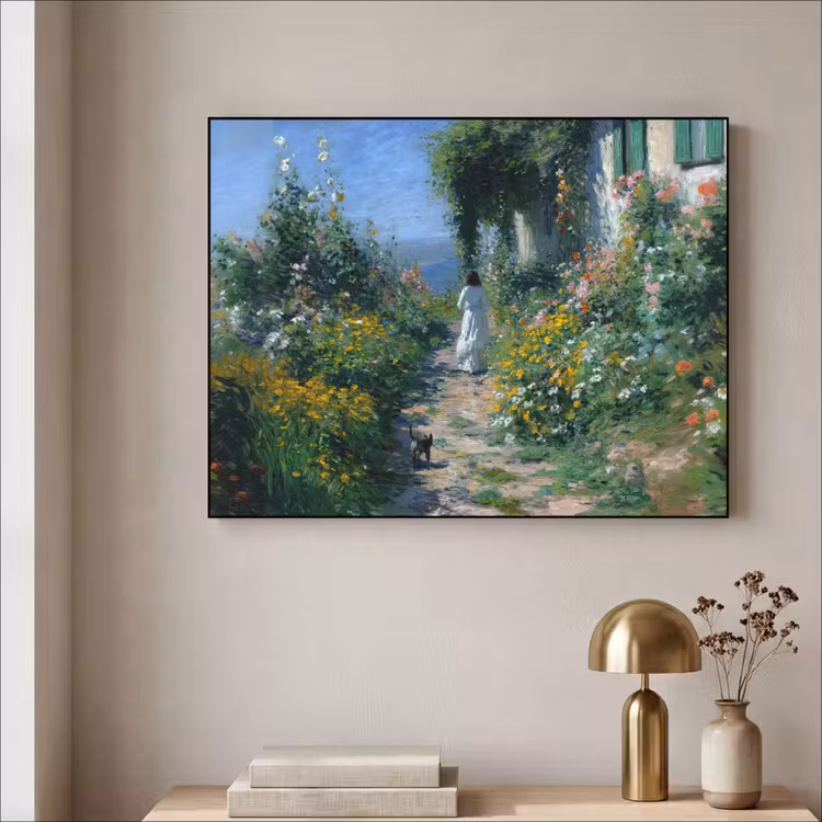 Art Frame - Kat - Vrouw - Bloemen - Huis — 3