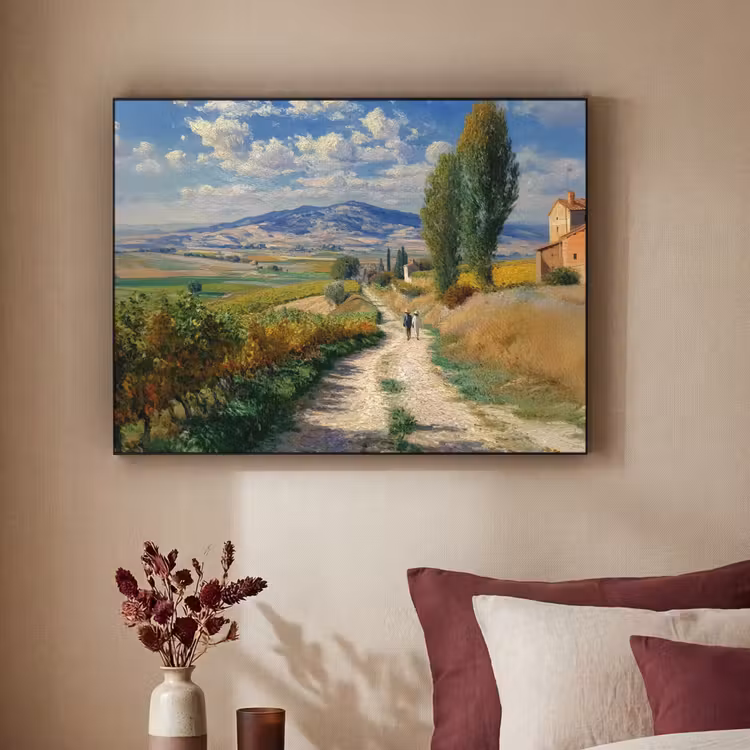 Art Frame - Mensen - Wandelen - Zandpad - Velden — 2