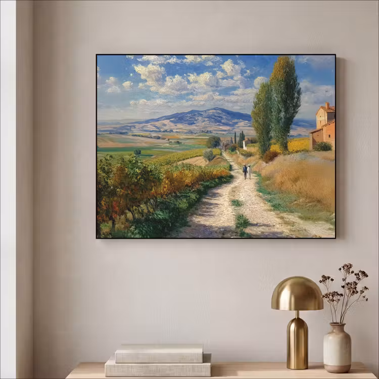Art Frame - Mensen - Wandelen - Zandpad - Velden — 3