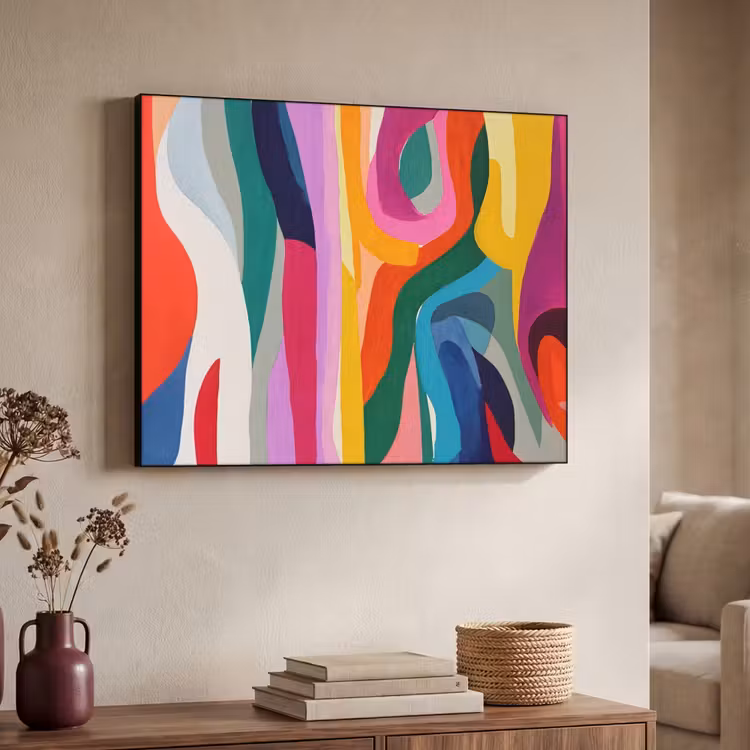 Art Frame - Abstract - Kleurrijk - Golven - Lijnen — 4