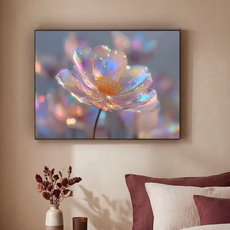 Art Frame - Bloem - Transparant - Pastelkleuren - Druppels — 2