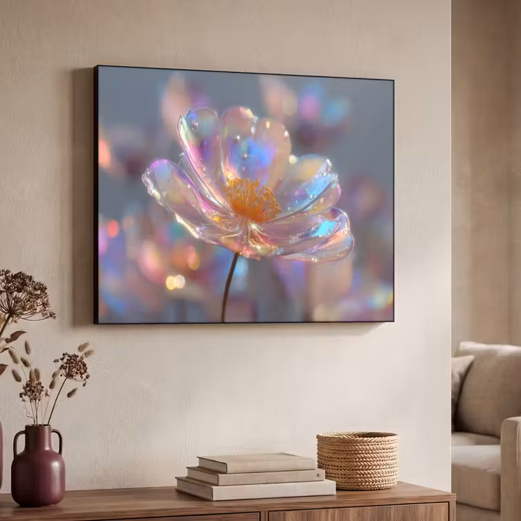 Art Frame - Bloem - Transparant - Pastelkleuren - Druppels — 4