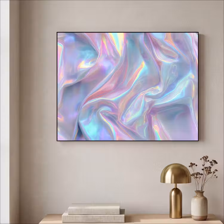 Art Frame - Golvend - Pasteltinten - Glanzend - Stof — 3