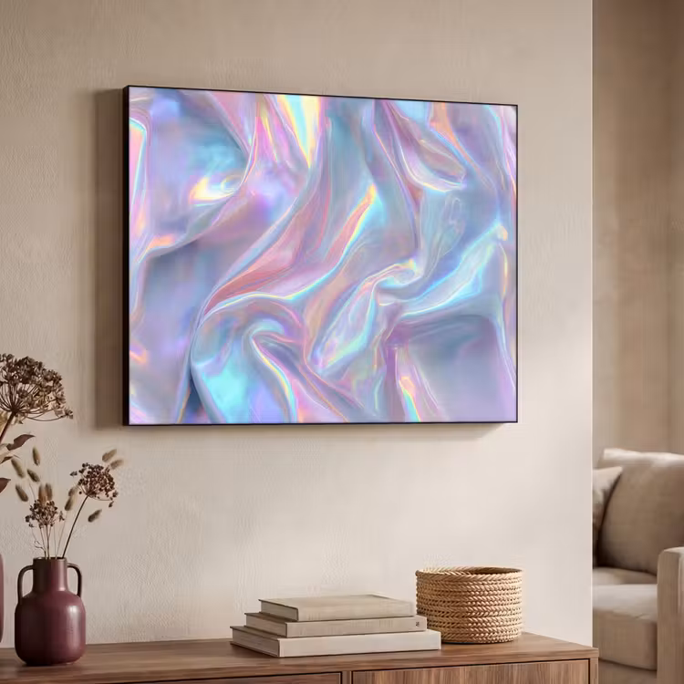 Art Frame - Golvend - Pasteltinten - Glanzend - Stof — 4