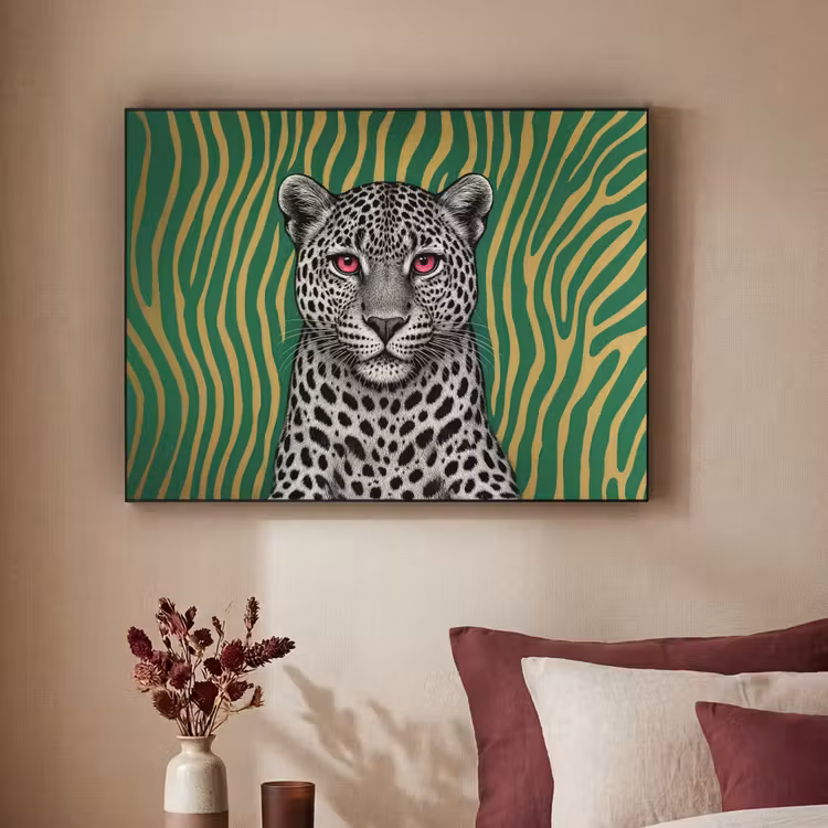Art Frame - Panter - Zebrapatroon - Groen — 2