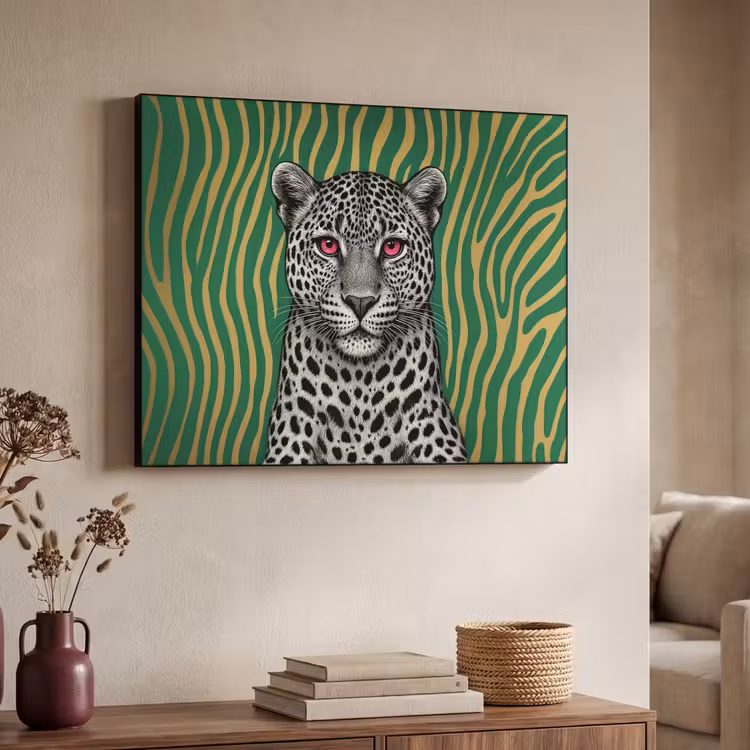 Art Frame - Panter - Zebrapatroon - Groen — 4