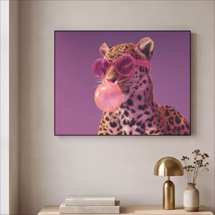Art Frame - Panter - Zonnebril - Kauwgombel - Roze — 3