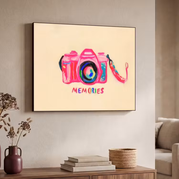 Art Frame - Camera - Memories - Roze - Geschilderd — 4