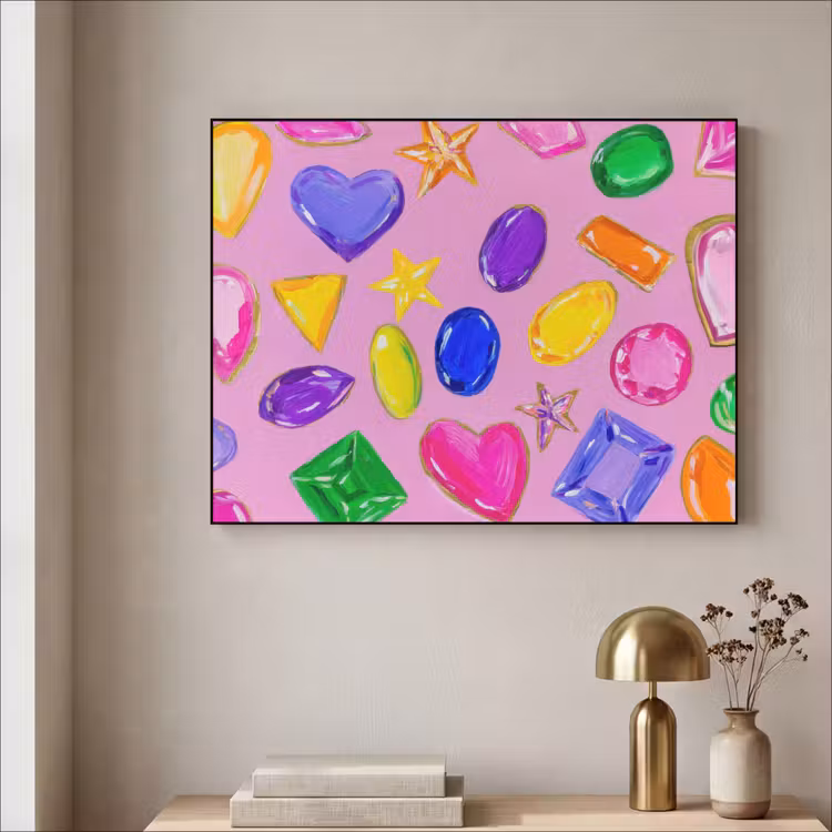 Art Frame - Edelstenen - Vormen - Hartje - Kleurrijk — 3