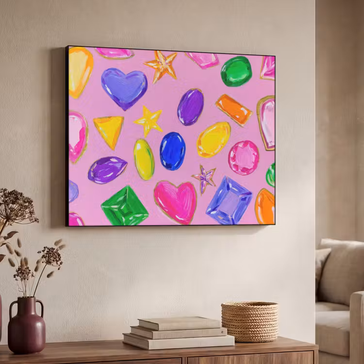 Art Frame - Edelstenen - Vormen - Hartje - Kleurrijk — 4