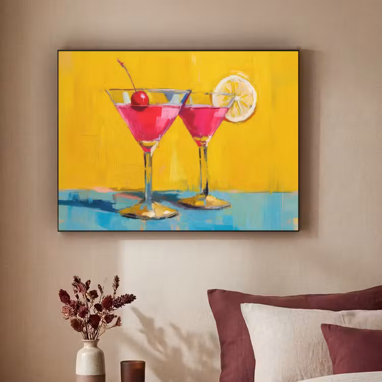 Art Frame - Glazen - Cocktail - Citroen - Kers — 2