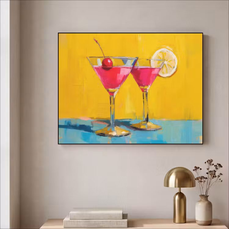 Art Frame - Glazen - Cocktail - Citroen - Kers — 3