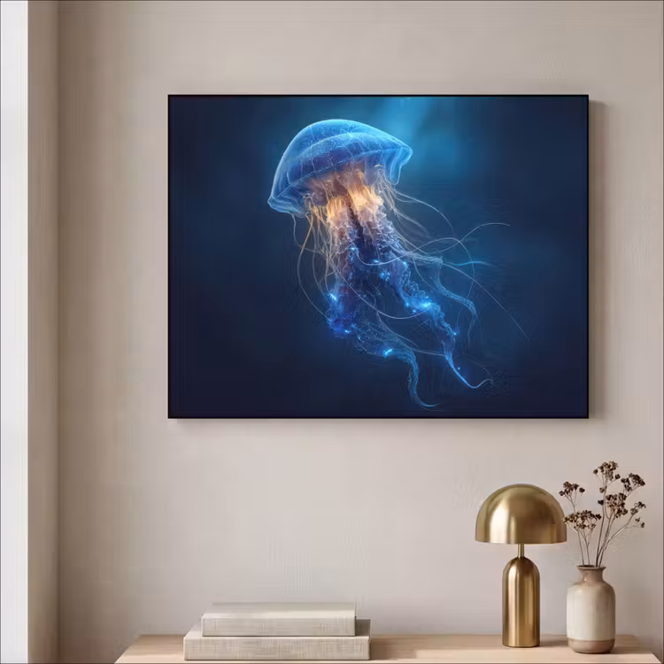 Art Frame - Kwal - Lichtgevend - Tentakels - Blauw — 3
