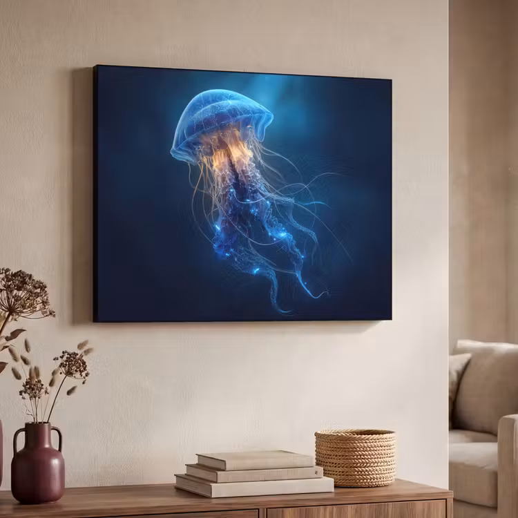 Art Frame - Kwal - Lichtgevend - Tentakels - Blauw — 4