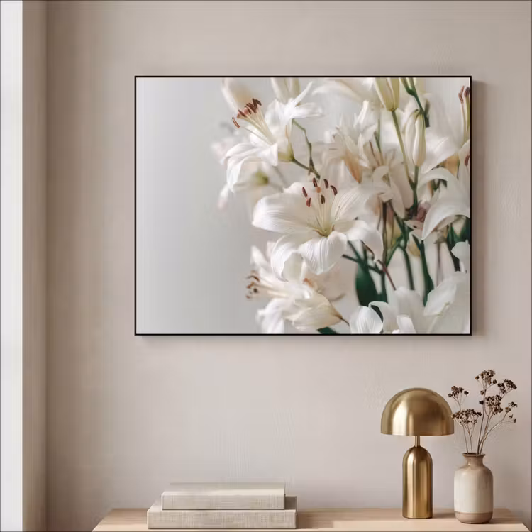 Art Frame - Lelies - Boekte - Wit - Meeldraden — 3