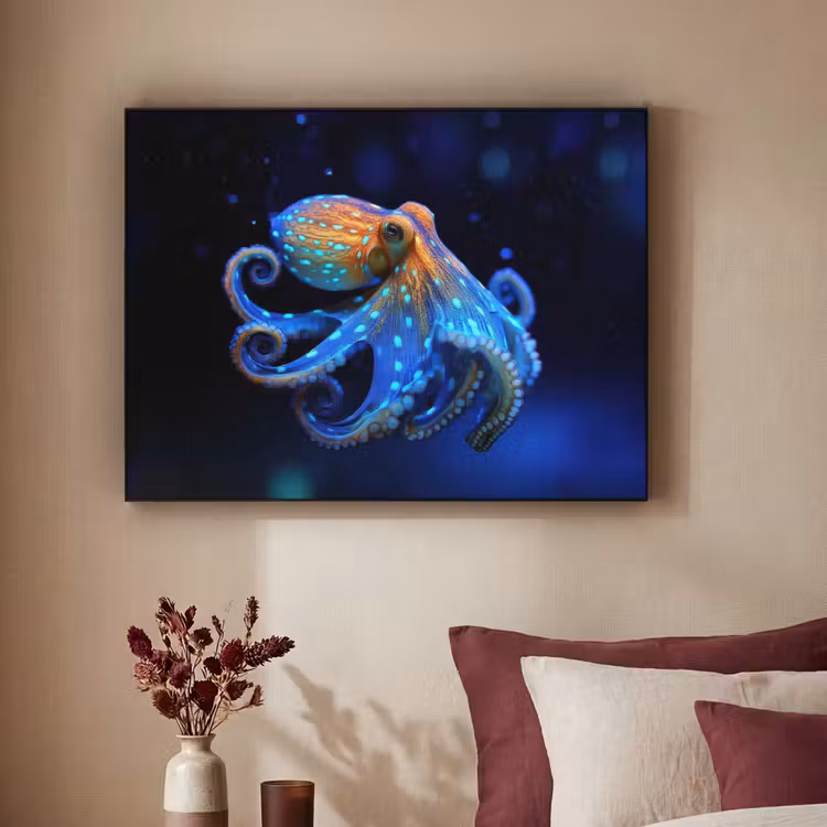 Art Frame - Octopus - Stippen - Blauw - Zee — 2