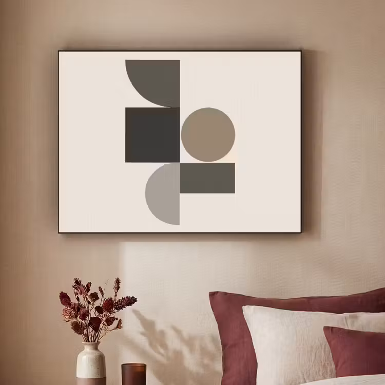 Art Frame - Aardetinten - Abstracte compositie - Eenvoudige vormen — 2