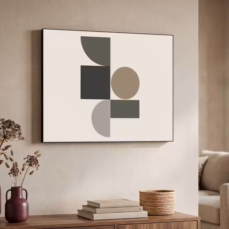 Art Frame - Aardetinten - Abstracte compositie - Eenvoudige vormen — 4