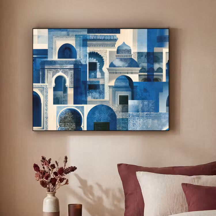 Art Frame - Abstract - Islamitisch - Blauw - Wit — 2