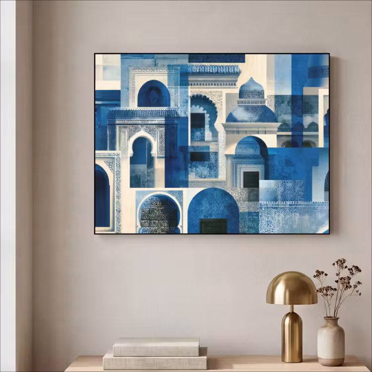 Art Frame - Abstract - Islamitisch - Blauw - Wit — 3