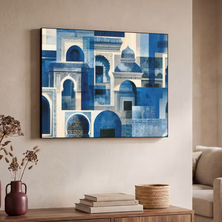 Art Frame - Abstract - Islamitisch - Blauw - Wit — 4