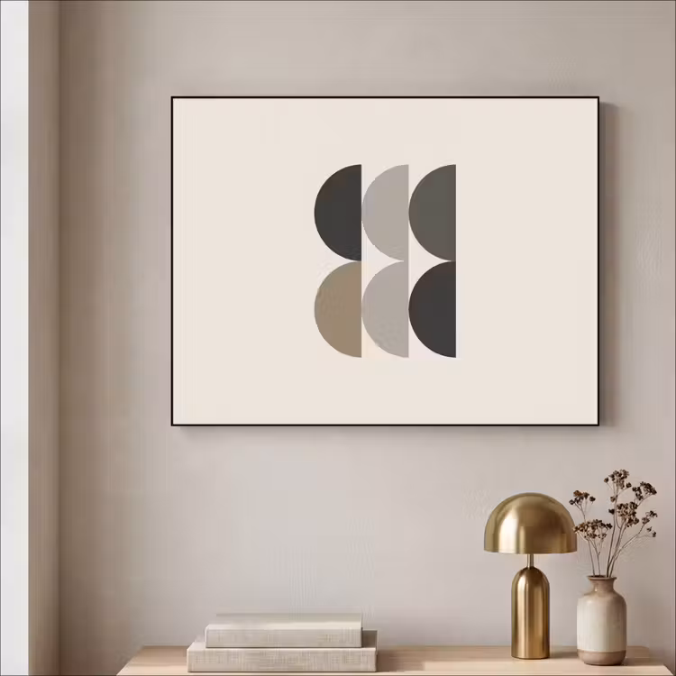 Art Frame - Halve cirkels - Aardetinten - Grafisch — 3