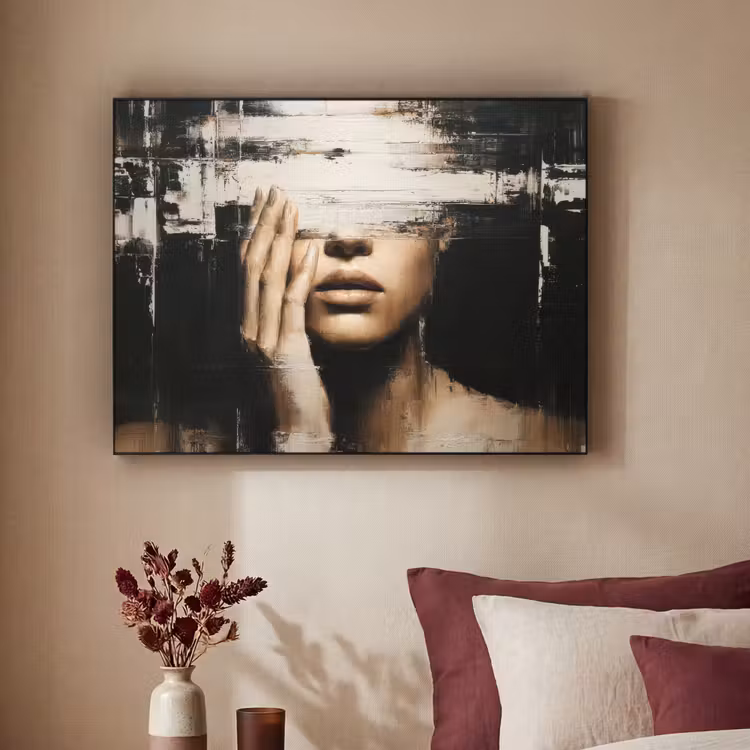 Art Frame - Hand - Gezicht - Strepen - Abstract — 2